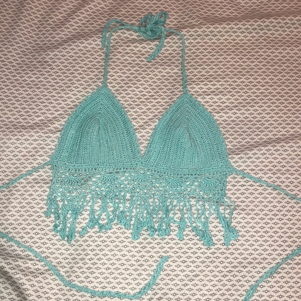 Crochet halter crop top